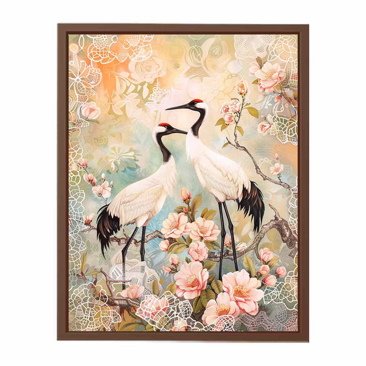 White Cranes  Poster