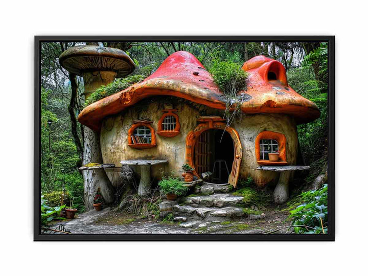 Mushroom House   Painting