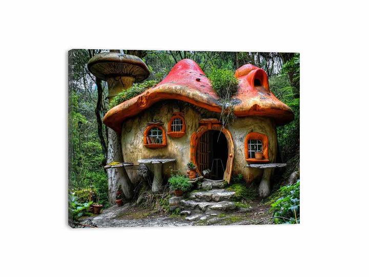 Mushroom House  Canvas Print