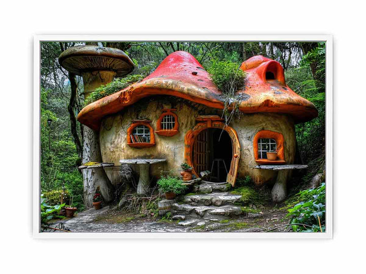 Mushroom House  Framed Print