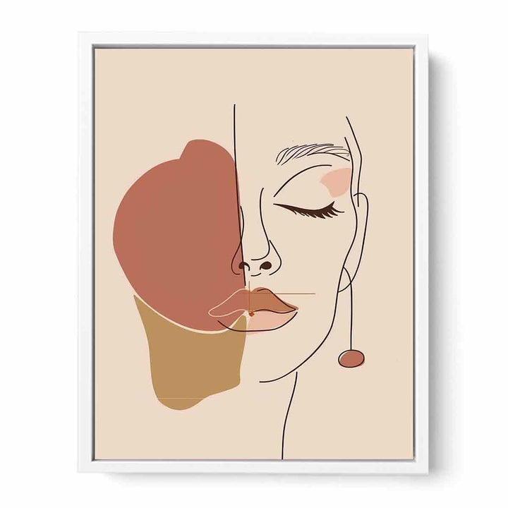 Minimalist Face Framed Print