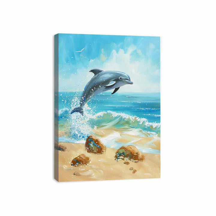 Playful Dolphin Canvas Print