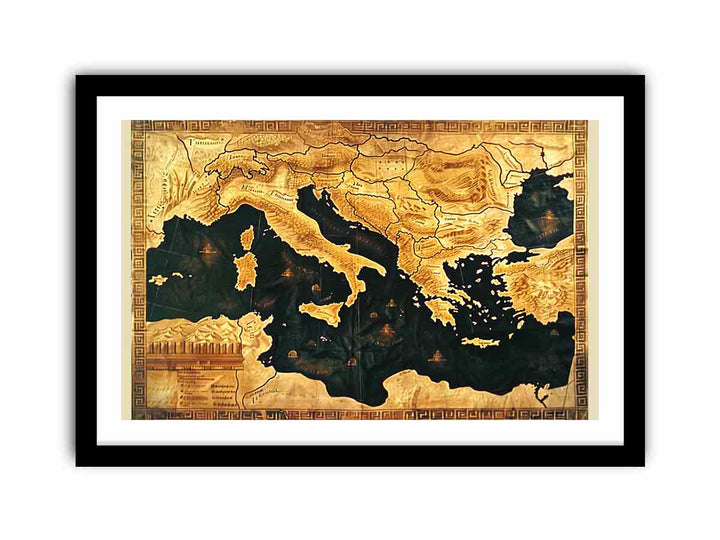 Map Of Macedonian Empire  Art Print