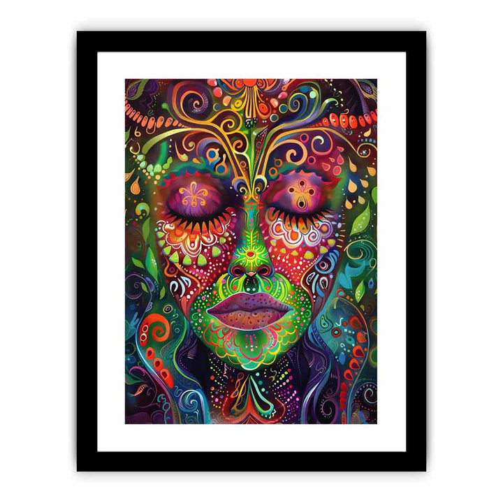 Psychedelic Face  Art Print