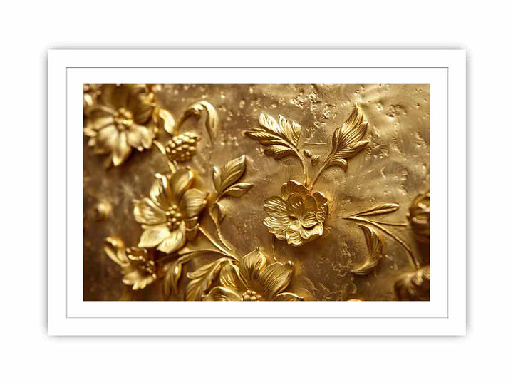 Gold Leaves Streched canvas