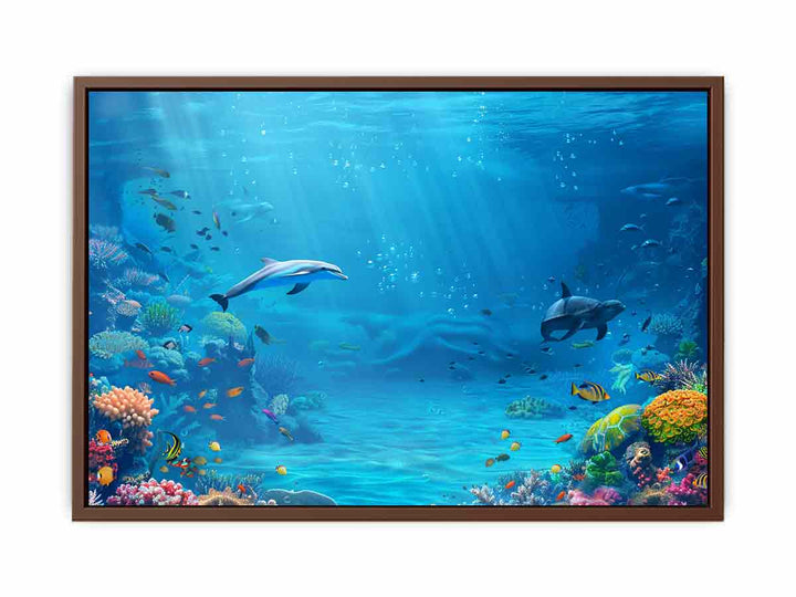 Dolphin Underwater   Poster