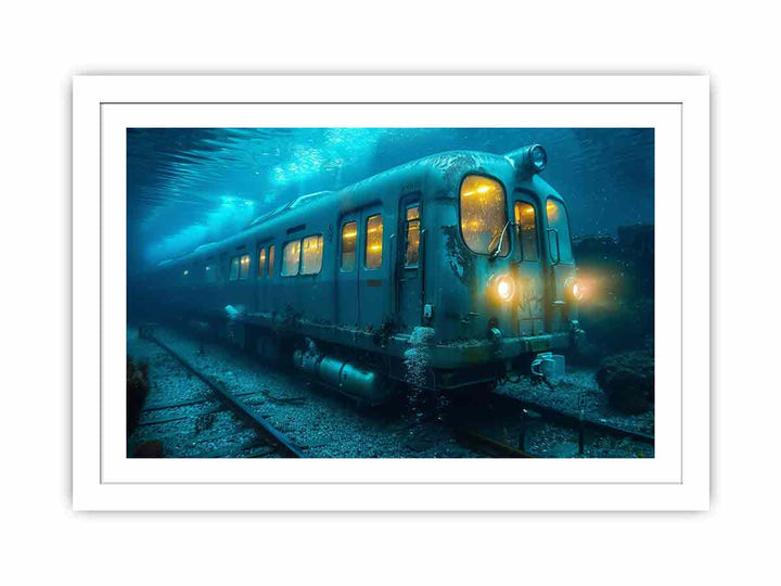 Underwater Train Streched canvas