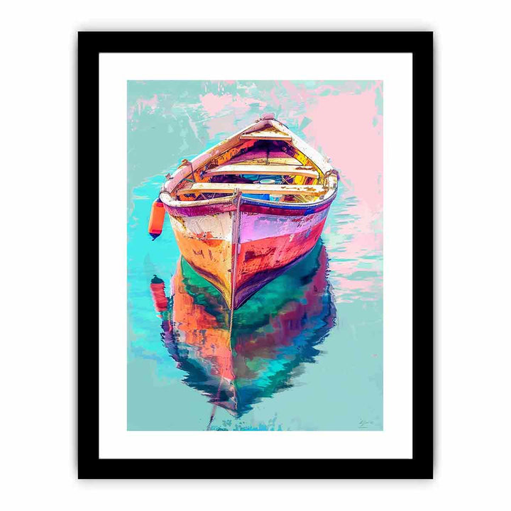 Pastel Boat  Art Print