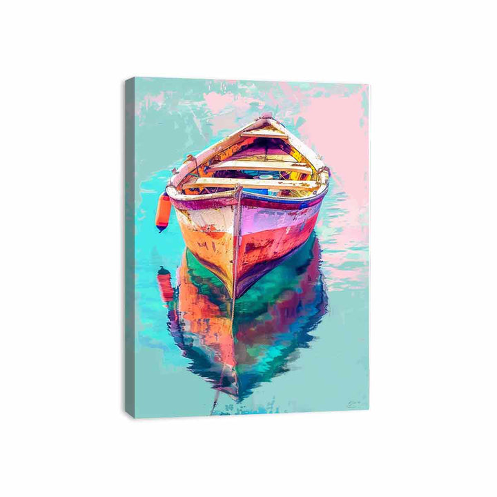 Pastel Boat Canvas Print