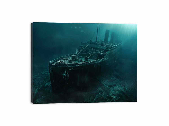 Underwater Ship Canvas Print