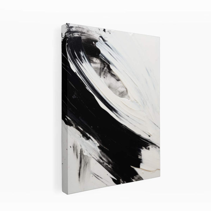 white black Abstract art print 