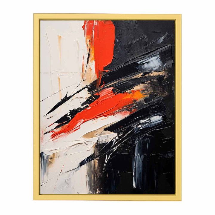 Black Red Abstract Art  Poster