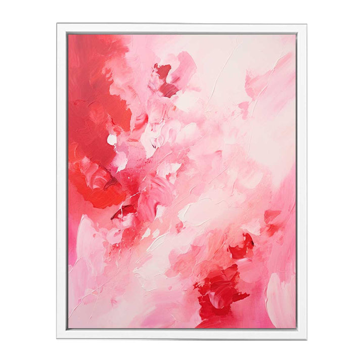 Pink Red Abstract Art  Canvas Print