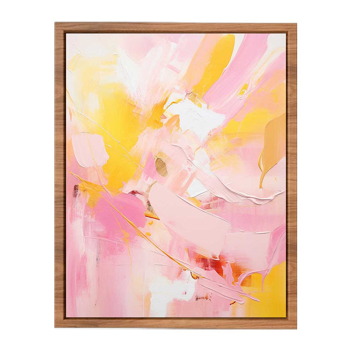 Yellow Pink  Abstract Art  Painting