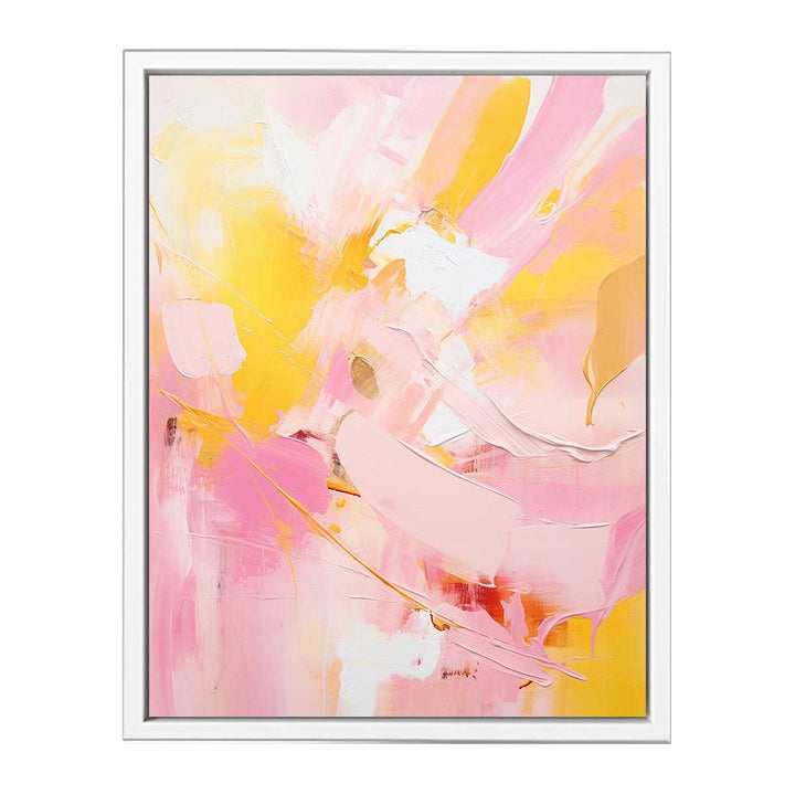 Yellow Pink  Abstract Art  Canvas Print