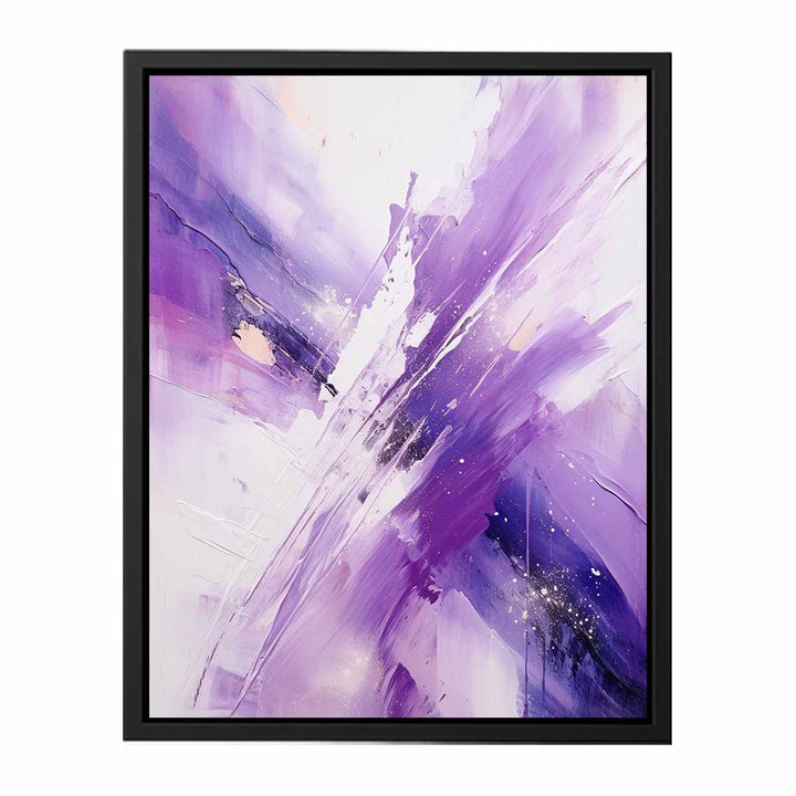 Purple  White Abstract Art 