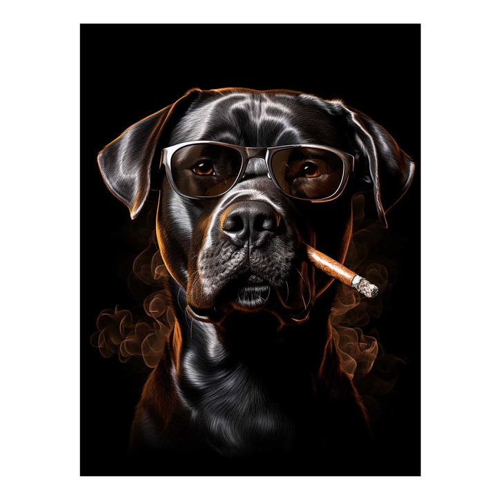 Smoking Dog Art 