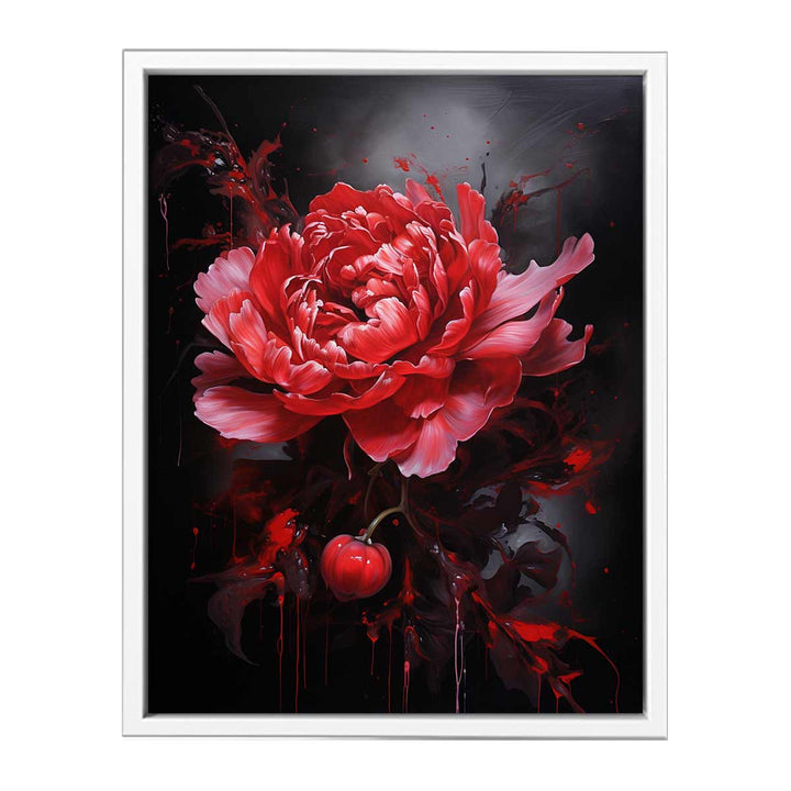 Red flower Painting  Canvas Print