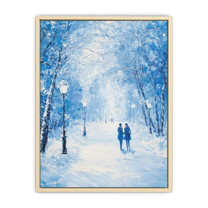 Blue winter Canvas Painting 