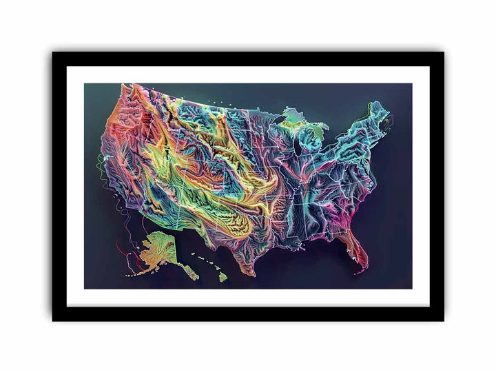 Rainbow USA  Art Print