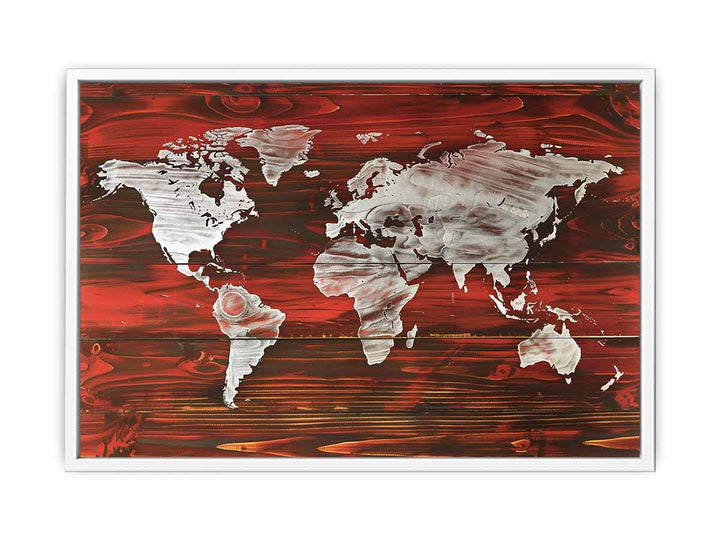 Map World  Framed Print