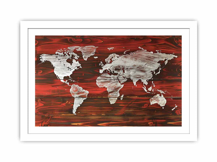 Map World  Streched canvas