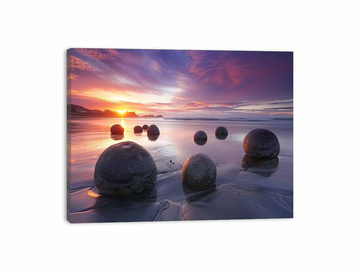 Moeraki Boulders Canvas Print