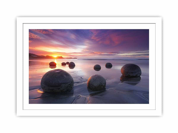 Moeraki Boulders Streched canvas