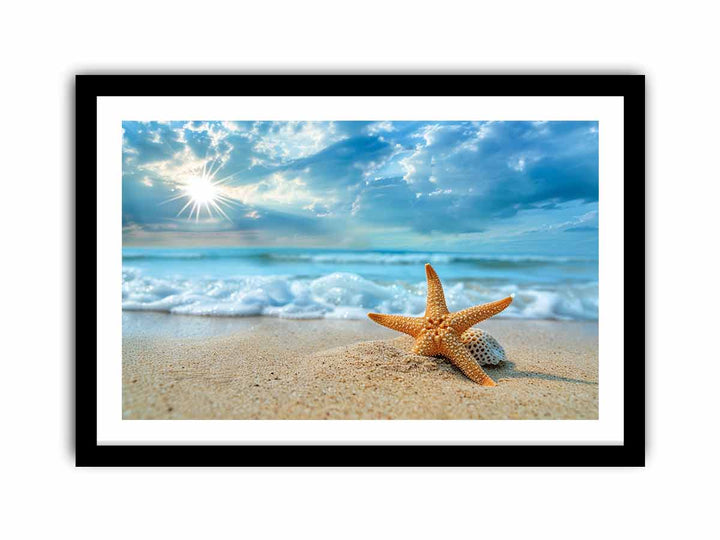 Starfish on Beach   Art Print