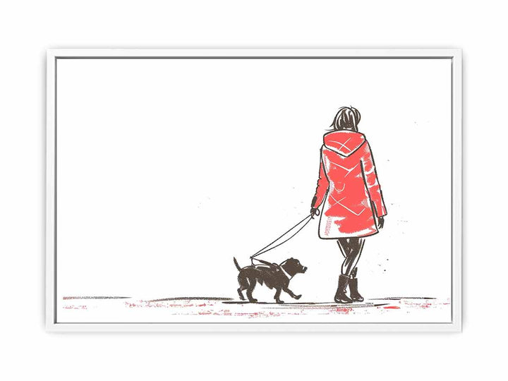 Walk With  Dog Framed Print