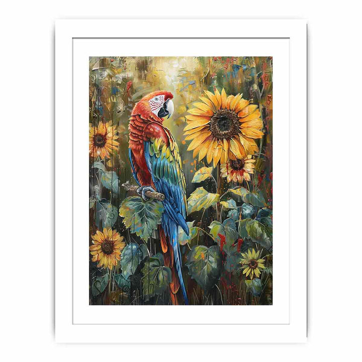 Tropical  Parrot  Streched canvas