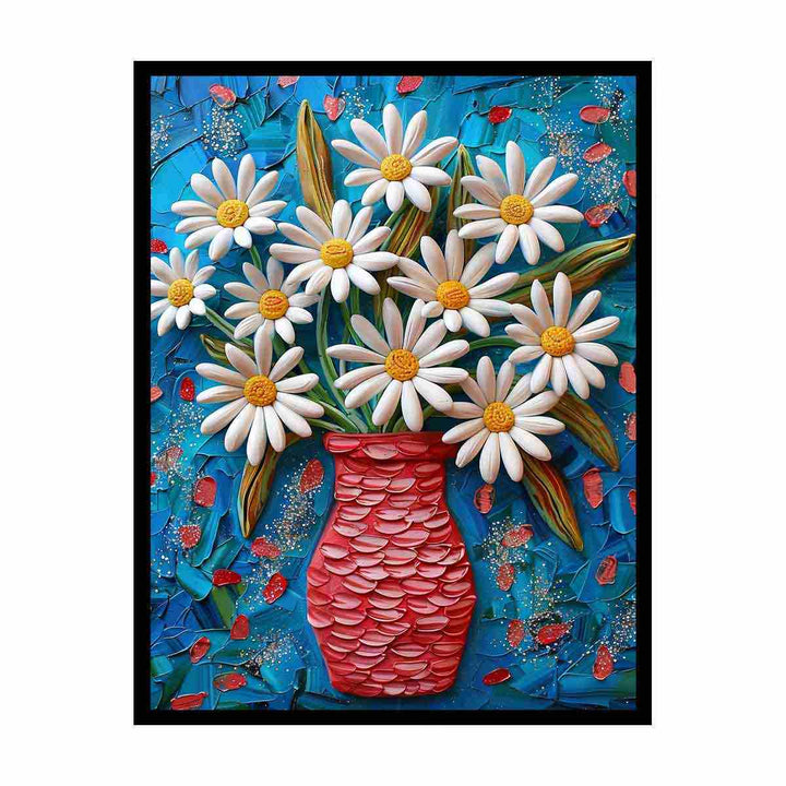 White Daisies   Painting