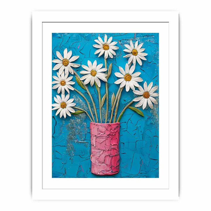 White Daisies  Streched canvas