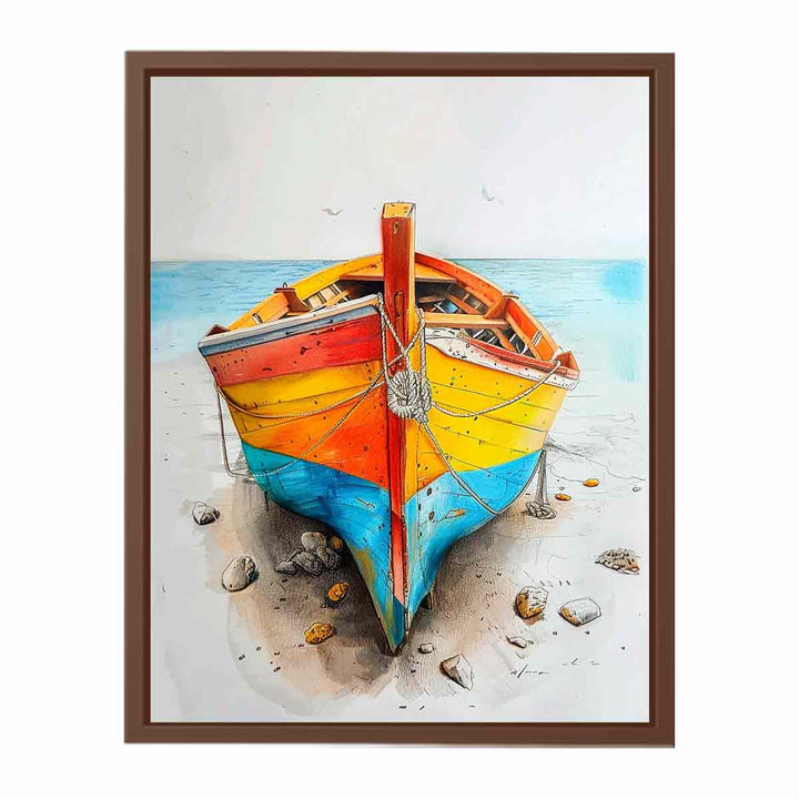 Boat On Shore  Poster