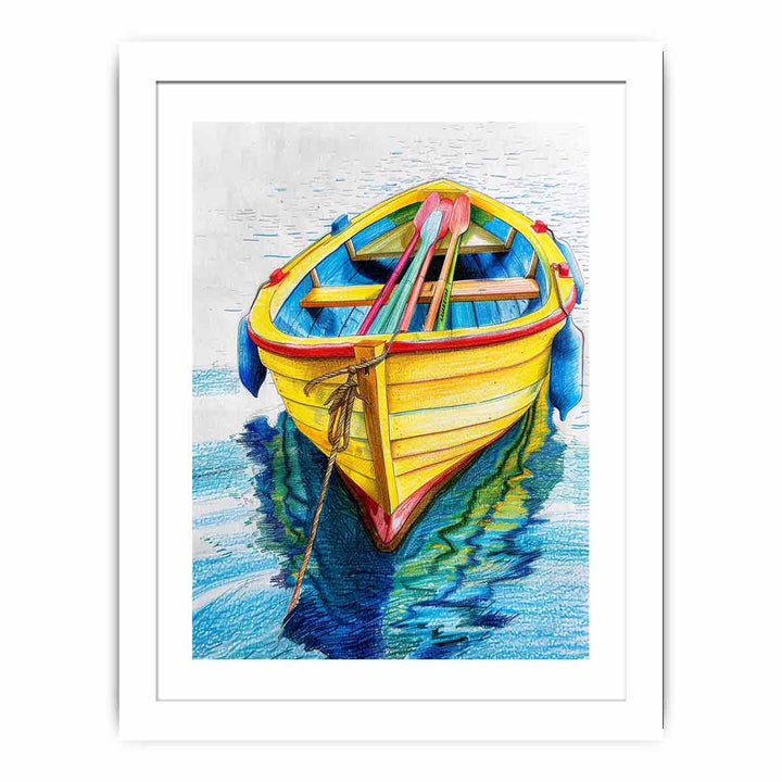 Boat On Shore  Streched canvas