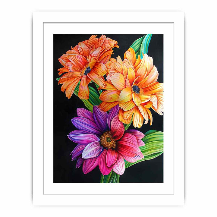 Colorful Flower  Streched canvas