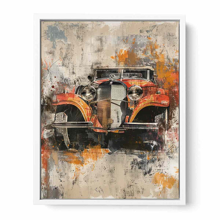 Vintage Jeep Framed Print