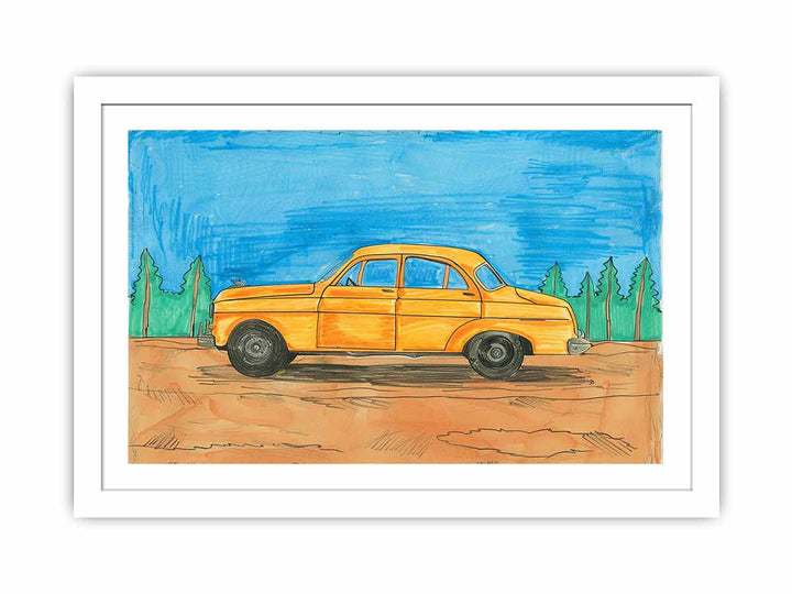 Cute Taxi Streched canvas