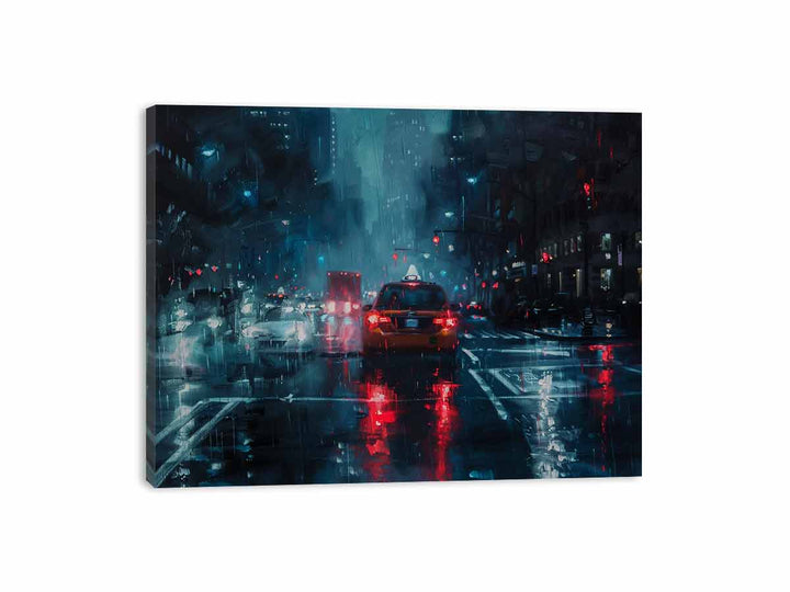 Rain Drive   Canvas Print