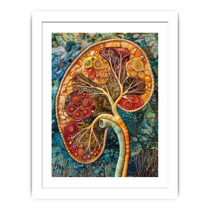 Kidney Anatomy Streched canvas