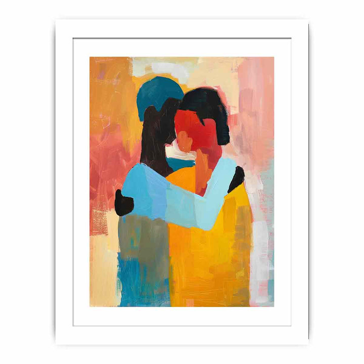 Abstract Hug  Streched canvas