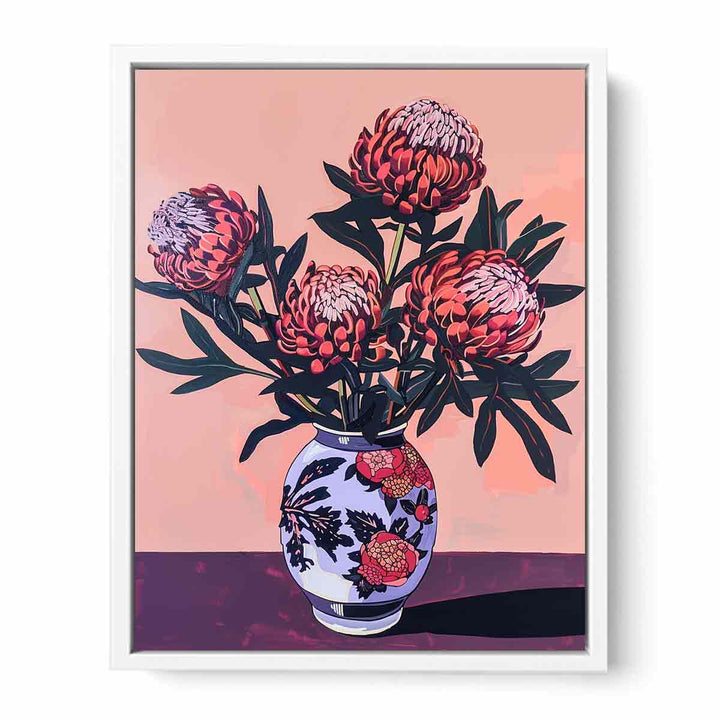 Red Waratah Flowers Framed Print