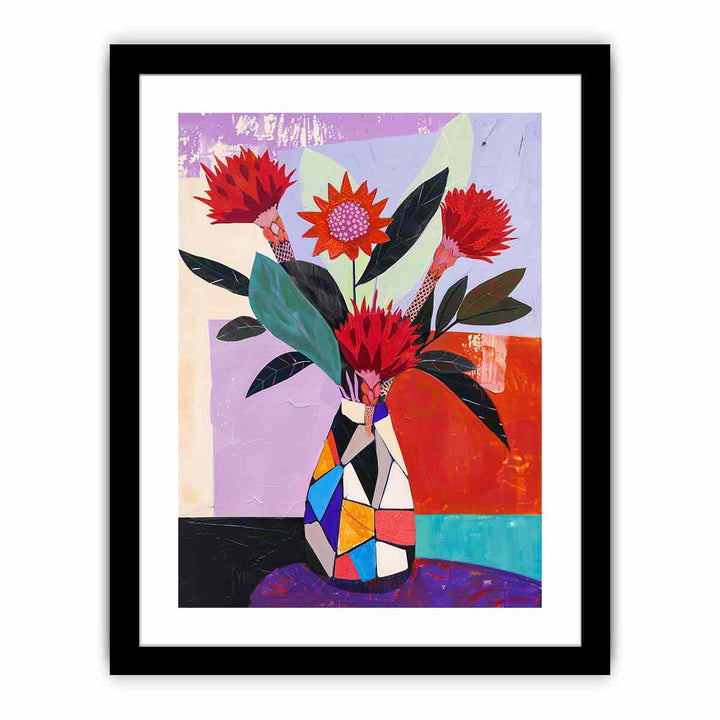 Waratah Vase  Art Print