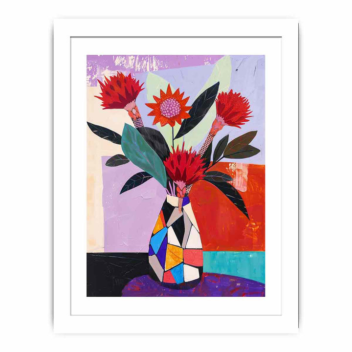 Waratah Vase Streched canvas