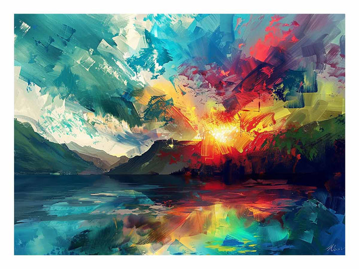 Abstract Sunset  Poster