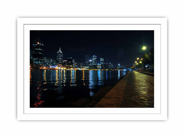 Perth  Lights  Streched canvas