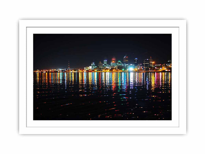 Perth  Lights  Streched canvas