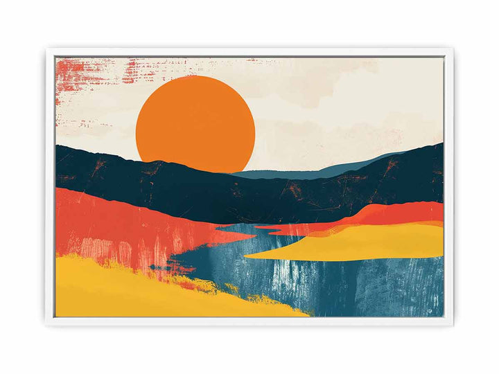 Sunset Landscape Framed Print