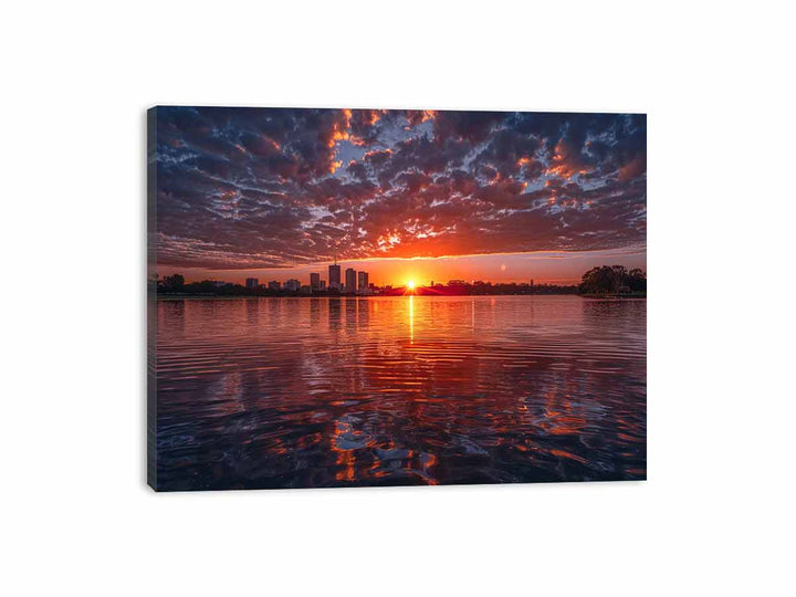 Swan River Sunrise Canvas Print