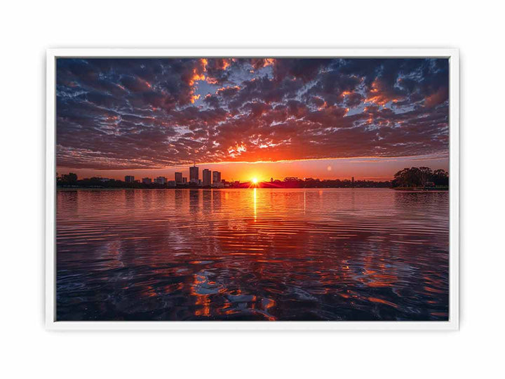 Swan River Sunrise Framed Print